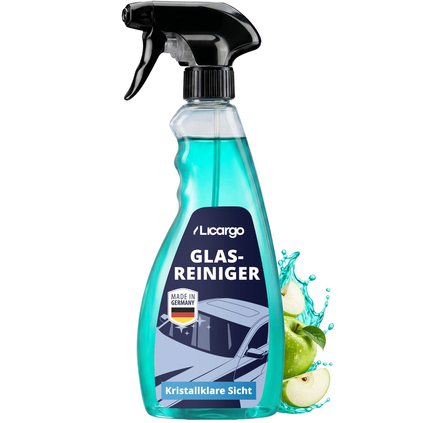 Kristallklare Autoscheiben=>Mit dem LICARGO Glasreiniger erhältst Du die perfekte Lösung für eine mühelose und schlierenfreie Reinigung, selbst bei hartnäckigen Verschmutzungen.