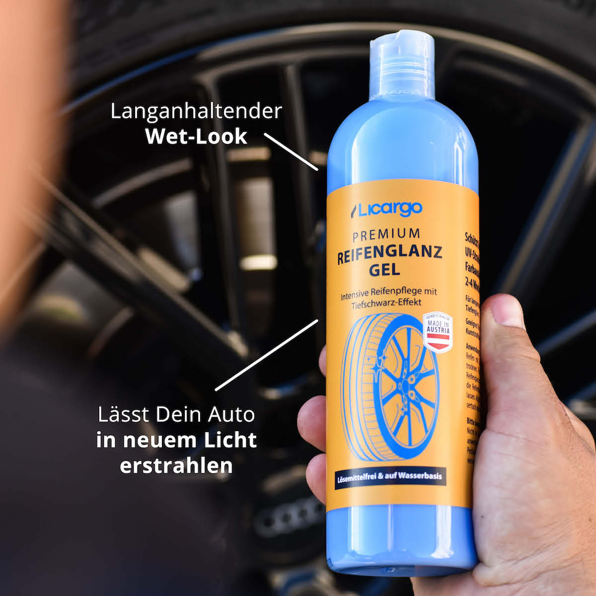 Beeindruckender Wet-Look=>Schenk Deinen Reifen den Glanz, den sie verdienen und lass Dein Auto in neuem Licht erstrahlen!