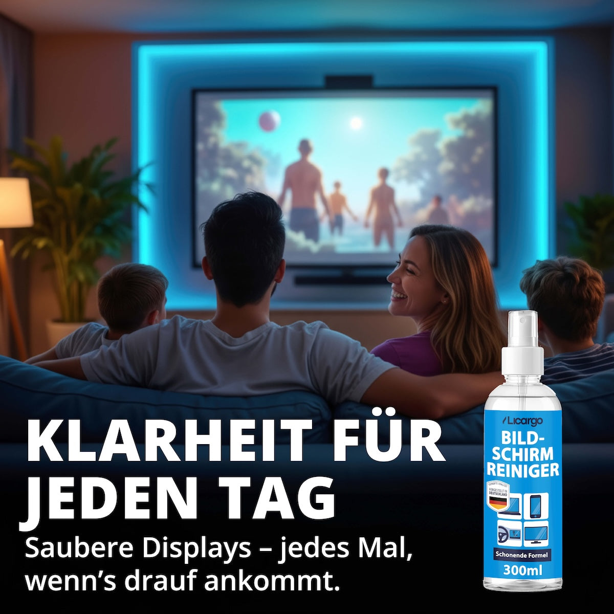 Mehr als nur sauber=>Mit unserem Bildschirmreiniger Set bleibt Dein Alltag frei von Schlieren, Fusseln und Unsicherheit. Reinheit, die Du sehen und fühlen kannst.