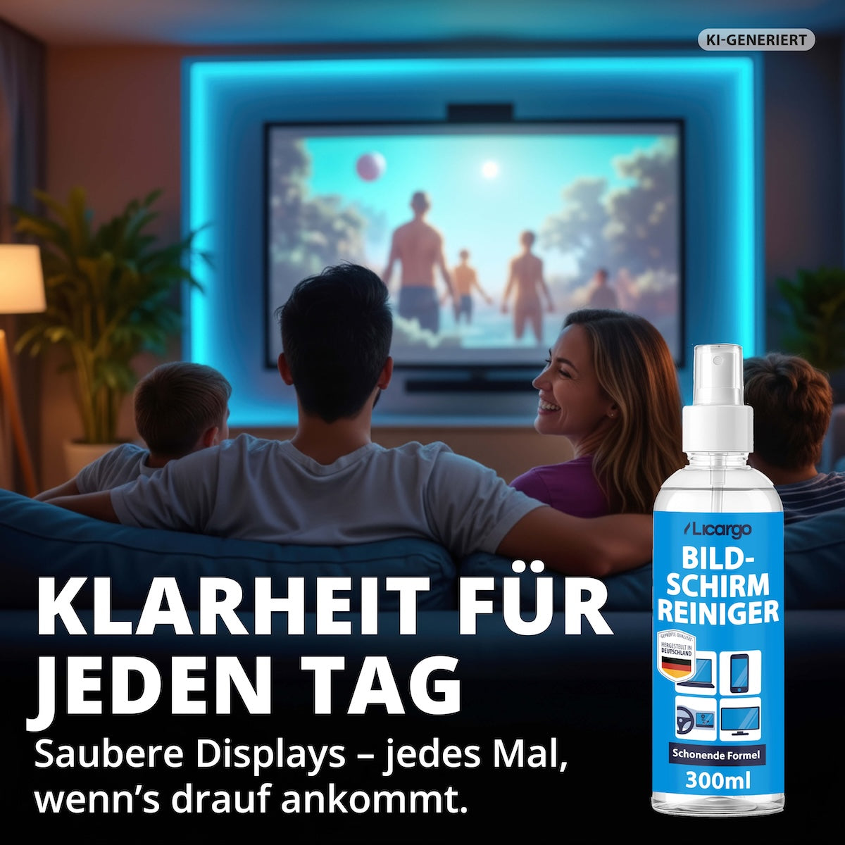 Mehr als nur sauber=>Mit unserem Bildschirmreiniger Set bleibt Dein Alltag frei von Schlieren, Fusseln und Unsicherheit. Reinheit, die Du sehen und fühlen kannst.
