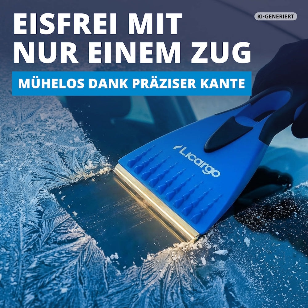 Maximale Wirkung, minimaler Aufwand=>Dank der präzisen Kante gleitet der Eiskratzer kontrolliert über die Scheibe. Selbst festes Eis lässt sich effizient in wenigen Zügen entfernen.
