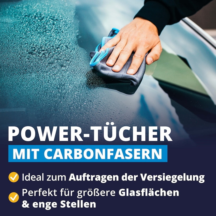 Streifenfreie Klarheit=>Ob großflächige Windschutzscheibe oder kleine Ecken: Die Tücher reinigen gründlich, streifenfrei und halten dank verstärkter Rundecken besonders lange.
