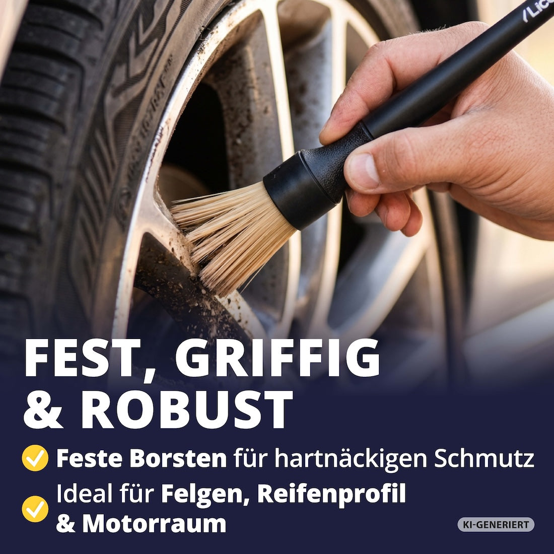 Sanft zu jedem Detail=>Mit dem Detailing-Pinsel erreichst Du mühelos Lüftungsschlitze, Fugen und Zierleisten und befreist Deinen Innenraum gründlich von Staub und Krümeln.