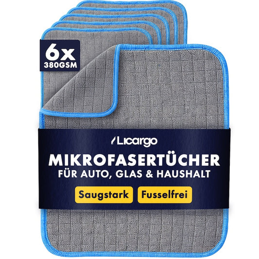 Das Allround-Talent für Dein Auto=>Unsere Allround Mikrofasertücher mit 380GSM sind der Nummer-1-Tipp für alle Autoliebhaber: Sie reinigen mühelos alle Oberflächen im Innen- & Außenbereich, und das ganz ohne Schlieren und Kratzer.