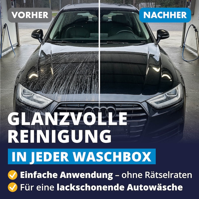 Dein System für jede Waschbox=>Perfekt abgestimmt für jede SB-Box: Mühelose Anwendung, maximale Power und perfekt aufeinander abgestimmte Produkte für ein beeindruckendes Ergebnis in Rekordzeit.