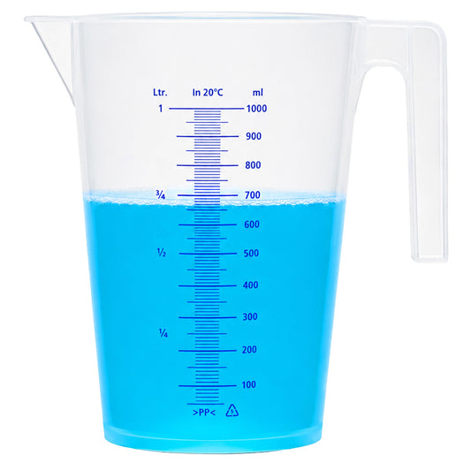 Made in Germany=>Unserer Messbecher hat ein Volumen von 250 ml und verfügt über eine feine Skala für perfekte Ablese-Genauigkeit.