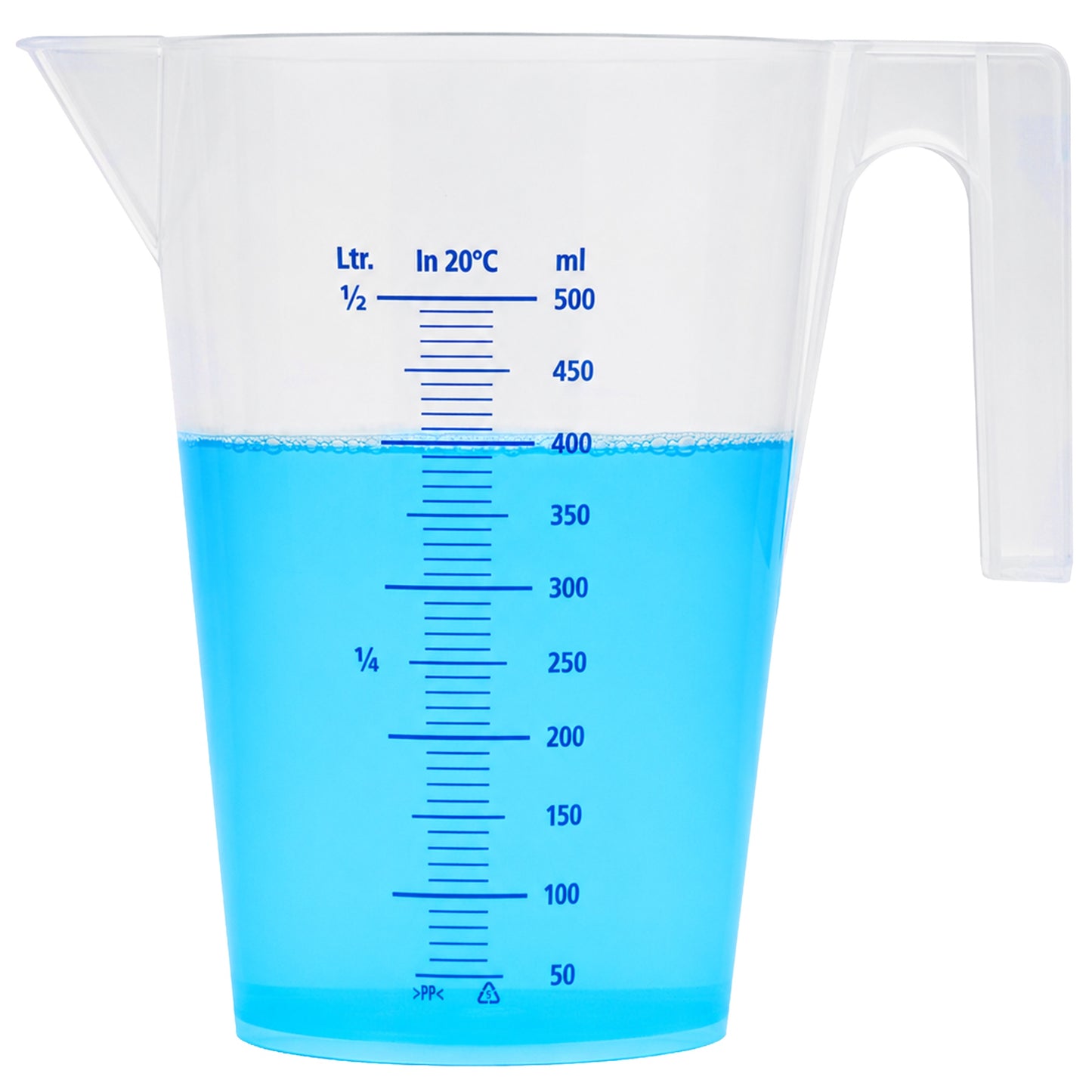 Made in Germany=>Unserer Messbecher hat ein Volumen von 500 ml und verfügt über eine feine Skala für perfekte Ablese-Genauigkeit.