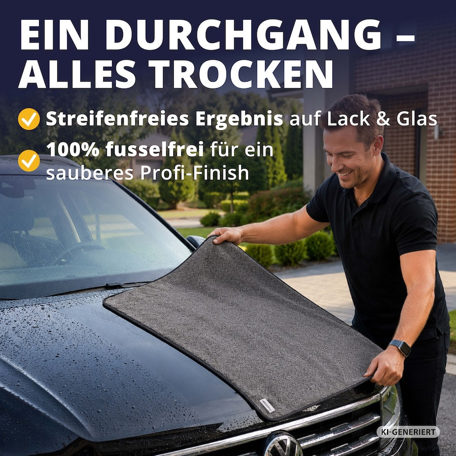 Perfektes Finish=>Erlebe makellose Ergebnisse auf Lack und Glas – ganz ohne Schlieren oder Fussel. Für maximalen Glanz und ein Finish, das aussieht wie frisch vom Autohaus.