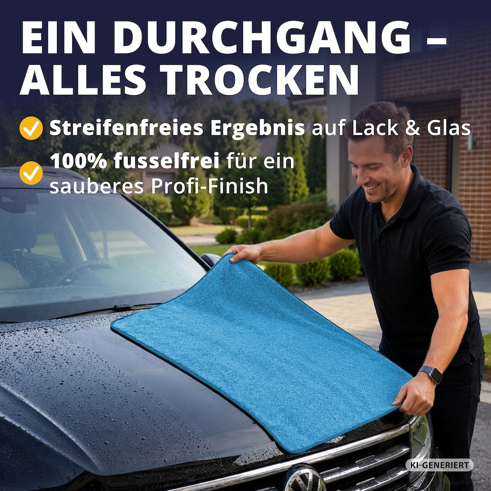 Perfektes Finish=>Erlebe makellose Ergebnisse auf Lack und Glas – ganz ohne Schlieren oder Fussel. Für maximalen Glanz und ein Finish, das aussieht wie frisch vom Autohaus.